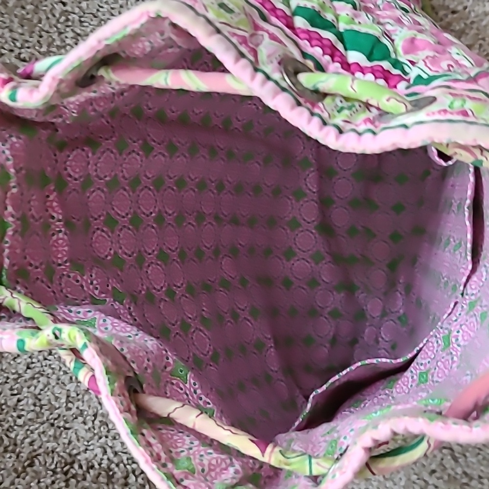 Vera Bradley Pinwheel Pink Drawstring Bag - Picture 3 of 6